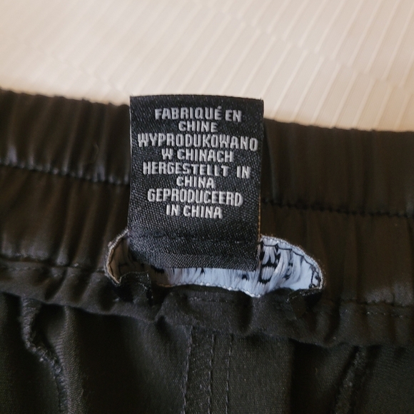 Rachel Zoe Satin Straight Leg Black Trousers Silver Trim Detailing sz 12 0799288 - Picture 4 of 12